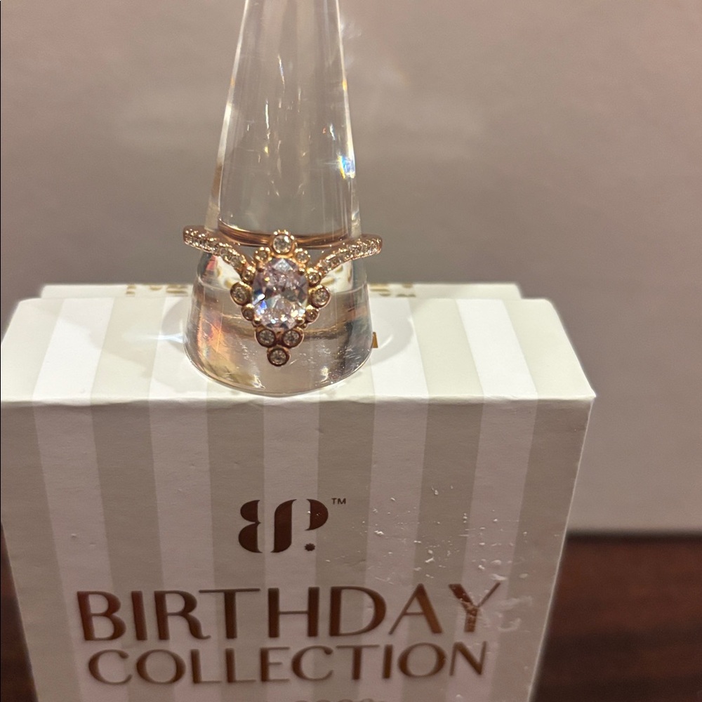 Rose Gold Teardrop Ring